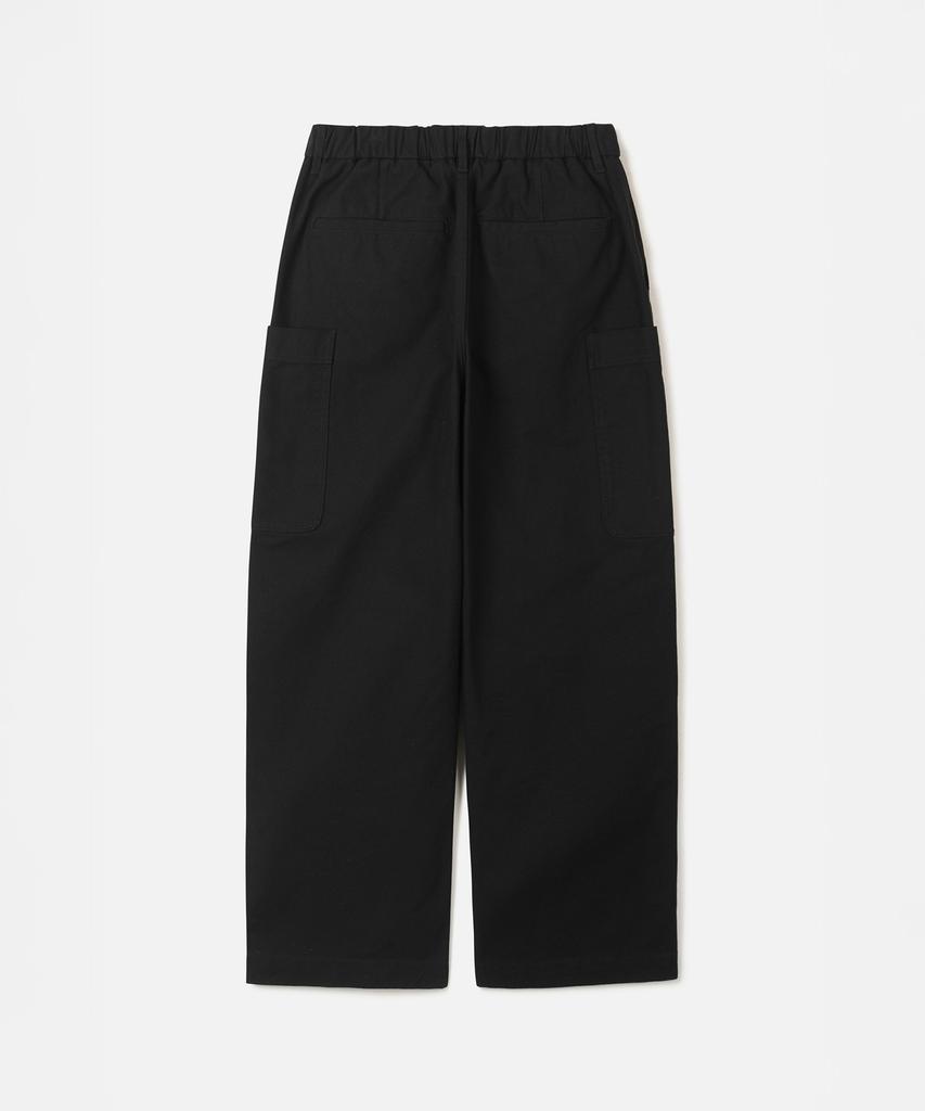 247Silijeu [247 X Vana] Half-Set Cotton Surge Pocket Pants Black