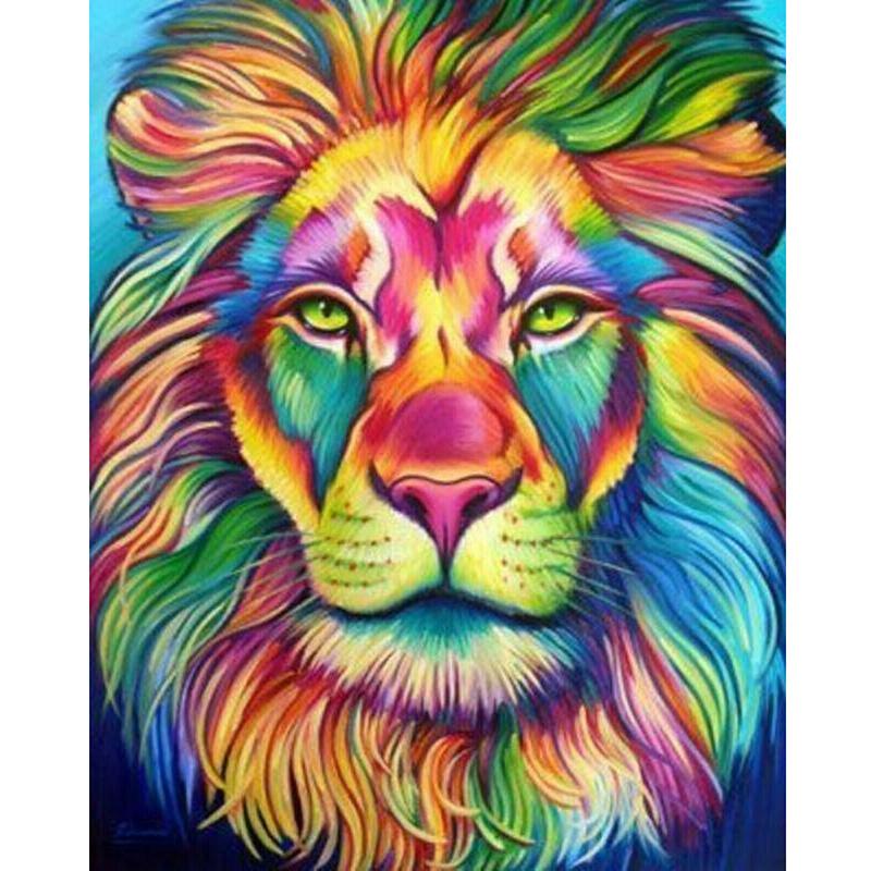 Oil Painting DIY 5D Diamond Painting Full Round Resin Cross Stitch Kits Cartoon Animal Diamond Embroidery Mosaic Handmade Gift