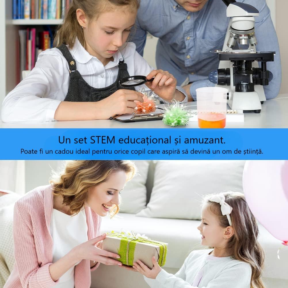 Utility One STEM Science Kit, Crystal Growing Experiment, 2 Colors, Educational Toys for Kids Ages 6+
