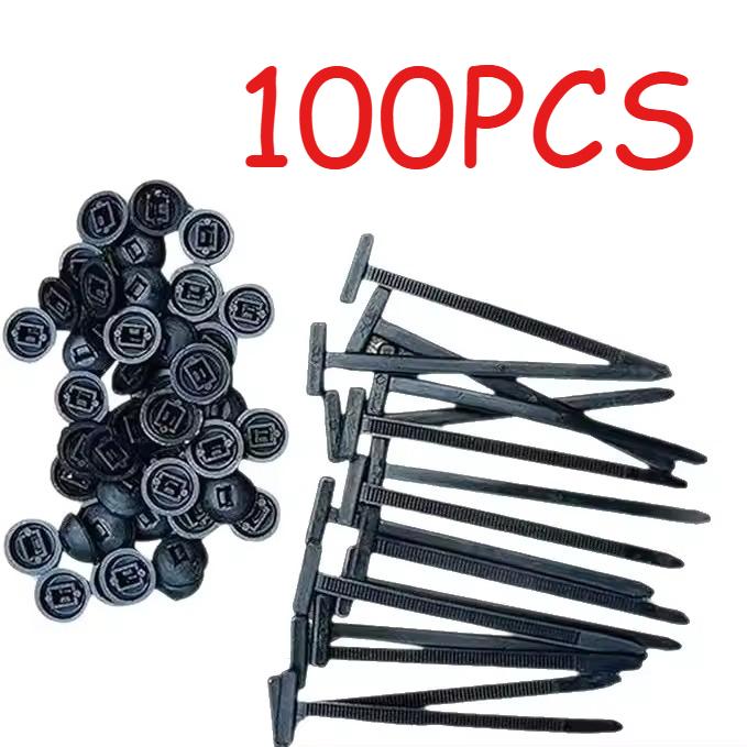 Plastic Straps Universal Car Nylon Cable Tie Buckles Heavy Duty Self-Locking Zip Ties Holder with Pin Button Fasteners Resistant