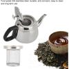 1.2L/1.5L Stainless Steel Teapot Coffee Pot Practical Modern Design Hot Water Teaware With Fine Filter To Brew Loose Leaf Tea