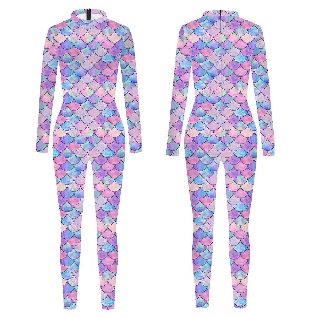 3D Digitaltryck Scenföreställningskostymer Vuxna Halloween-evenemang Karneval Temafest Cosplay-dräkt Låtsasspel Jumpsuit