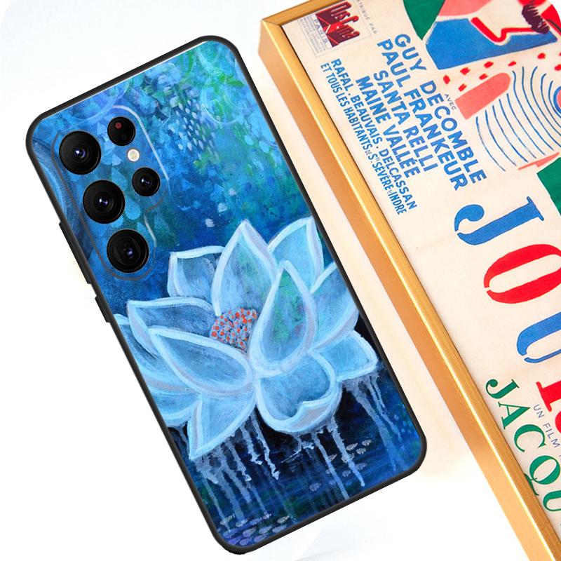 Lotus Flower Case For Samsung Galaxy S24 S23 S22 S21 Ultra Note 20 S20 FE S8 S9 S10 Note 10 Plus Cover