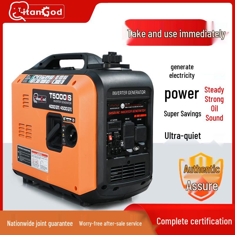 Silent Portable Inverter Generator 120V 60Hz for Home & Outdoor Use