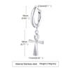 Orecchini a Cerchio Huggies con Croce Ankh per Uomo Donna, Orecchino Piercing Impermeabile in Acciaio Inossidabile, Gioiello Regalo con Croce Egizia