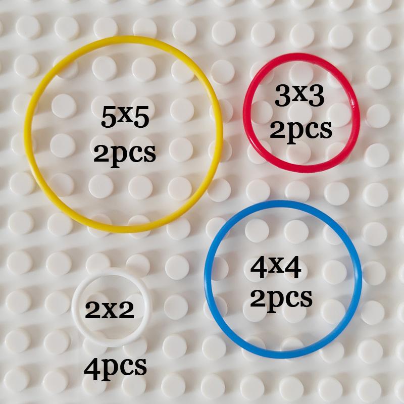 Compact Particle Building Blocks 10pcs / Lot MY OWN CREATION High Tech Rubber Band 2x2 3x3 4x4 5x5 EV3 Fitting 85543 85544 Blocks Parts Playthings
