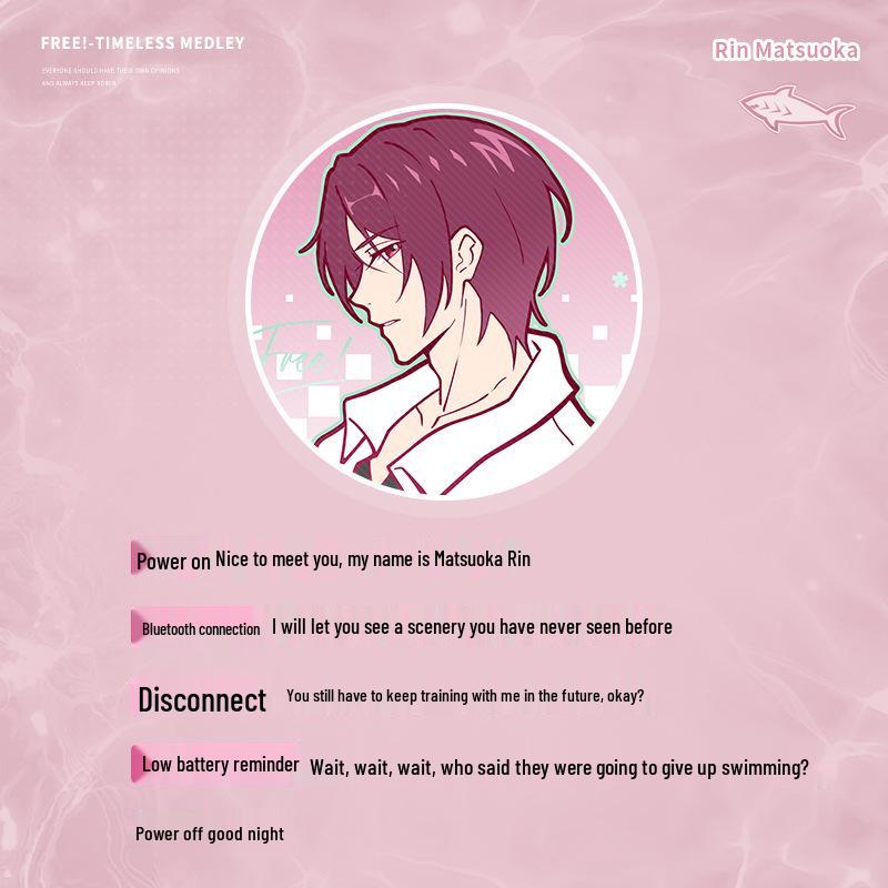 Matsuoka Rin Bluetooth Wireless In-Ear Headphones - Anime Edition