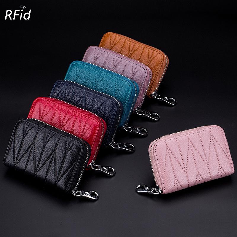 Organ Card Bag, Women's Multi-card Position, RFID Zipper, ID Position, Nfc Shielded Card Holder, Small Change Bag.