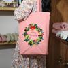 Handmade DIY Embroidery Canvas Tote Bag Kit - Creative Gift for Couples