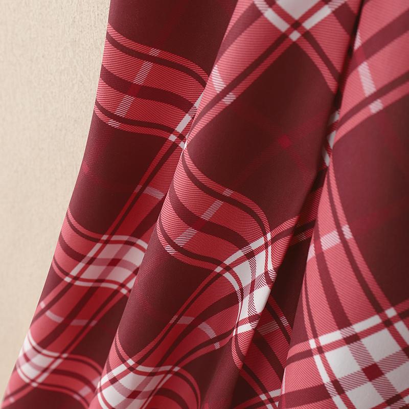 VONDA Women Elegant Puff Sleeve Stitching Neck Casual Mini Pleated Dress