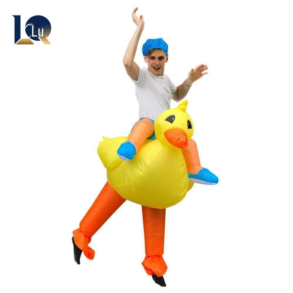 Inflatable Yellow Duck Costume - Funny Cosplay Outfit for Parties & Performances