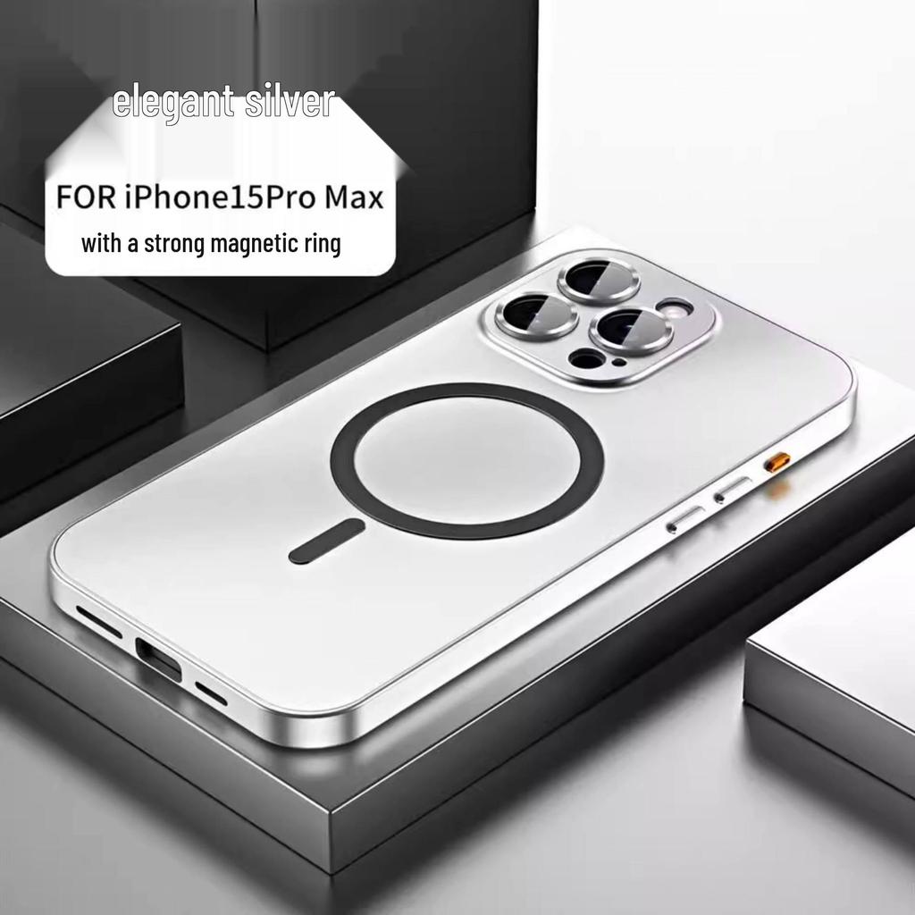 King Metal Buckle Apple 17pro/17promax Magnetic Anti-Fall Frosted Phone Case
