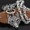 Nordic God Stainless Steel Odin Thor's Hammer Pendant Viking Necklace for Men
