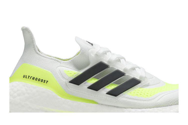 adidas Ultra Boost 21 White Solar Yellow