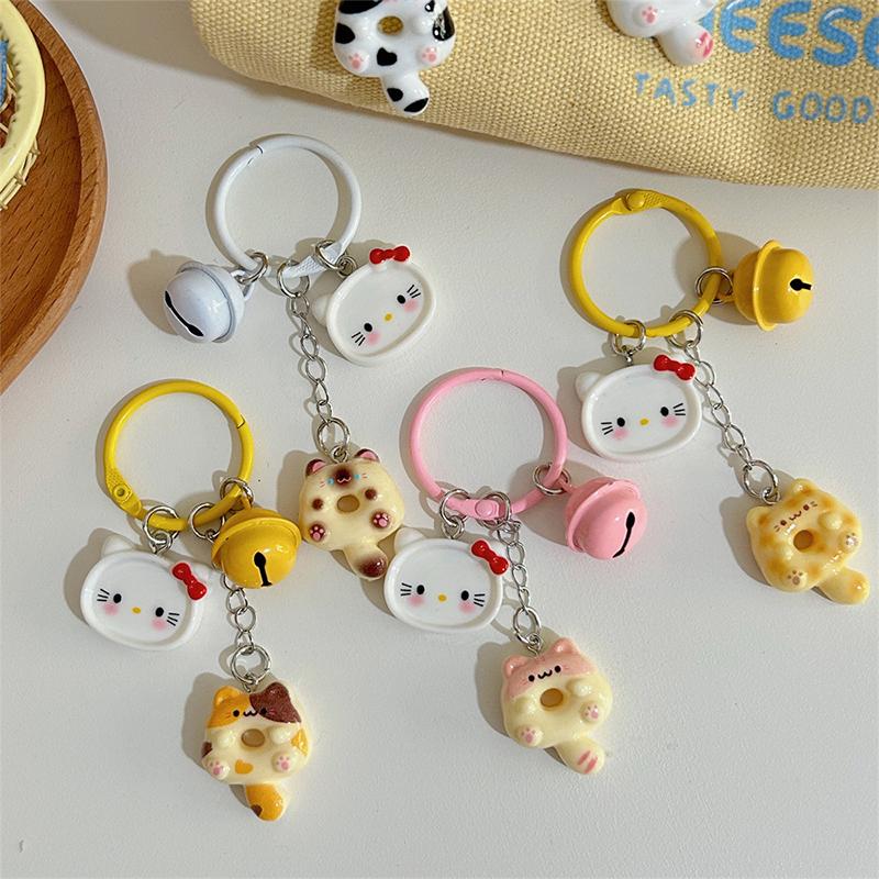 Cute Cartoon Doughnut Keychain For Women Girls Funny Kawaii Pendant Keyring  Backpack Decoration Accessories Gifts