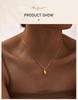 Sliding Water Droplet Pendant Necklace for Women, Waterproof Tear Pendant Necklaces, Gold Plated Stainless Steel Jewelry