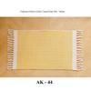 Handwoven Cotton Fishbone Pattern Floor Mat, Machine Washable, Long Strip Design for Bedside or Cloakroom