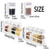 Spice Jars Set Plastic Seasoning Storage Box Set With Lid Transparent Barbecue Storage Containers Spice Racks Kitchen Supplies