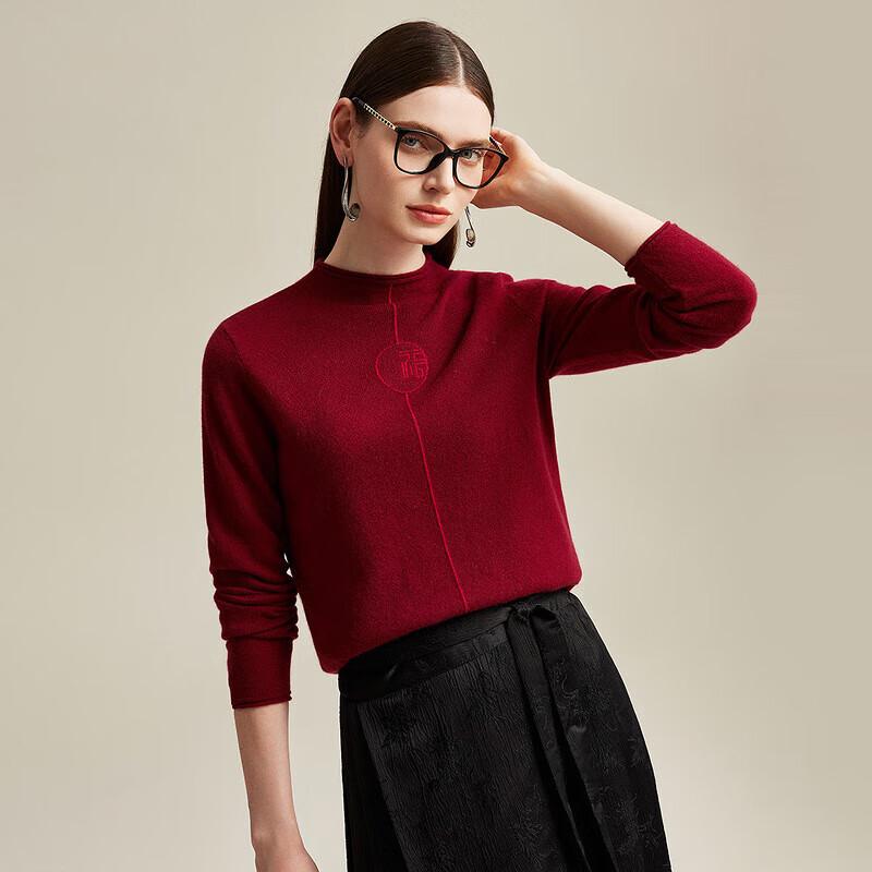 Zhaojun Women's Mock Neck Pure Cashmere Sweater