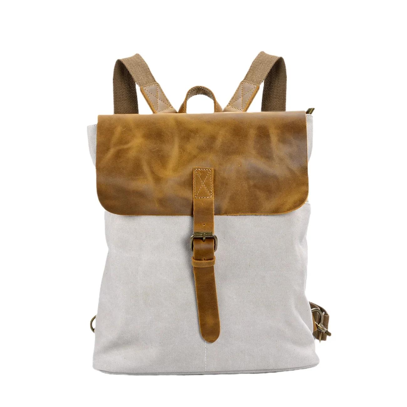 

Mori Retro Ladies Rucksack Multifunctional Trend Can Crossbody Bag Can ... 30cmX7cmX33cm бежевый