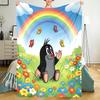 Krtek Theme Printed Blanket - Perfect for Couch, Bed, Travel & Outdoor Use | Machine Washable, Cozy & Durable.