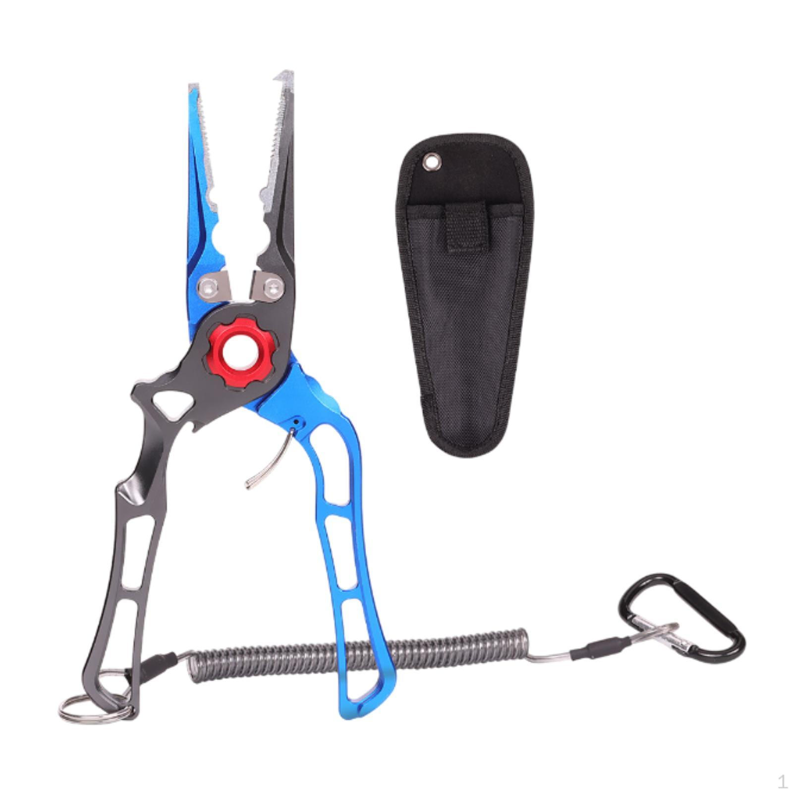 

Fishing Gadget with Pliers and Gripper for Line Management Blue Gray