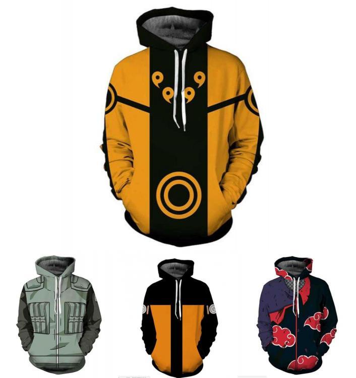 Hokage Ninjia Anime Hoodie Lässige Langarm Pullover Für Stilvollen Komfort UK