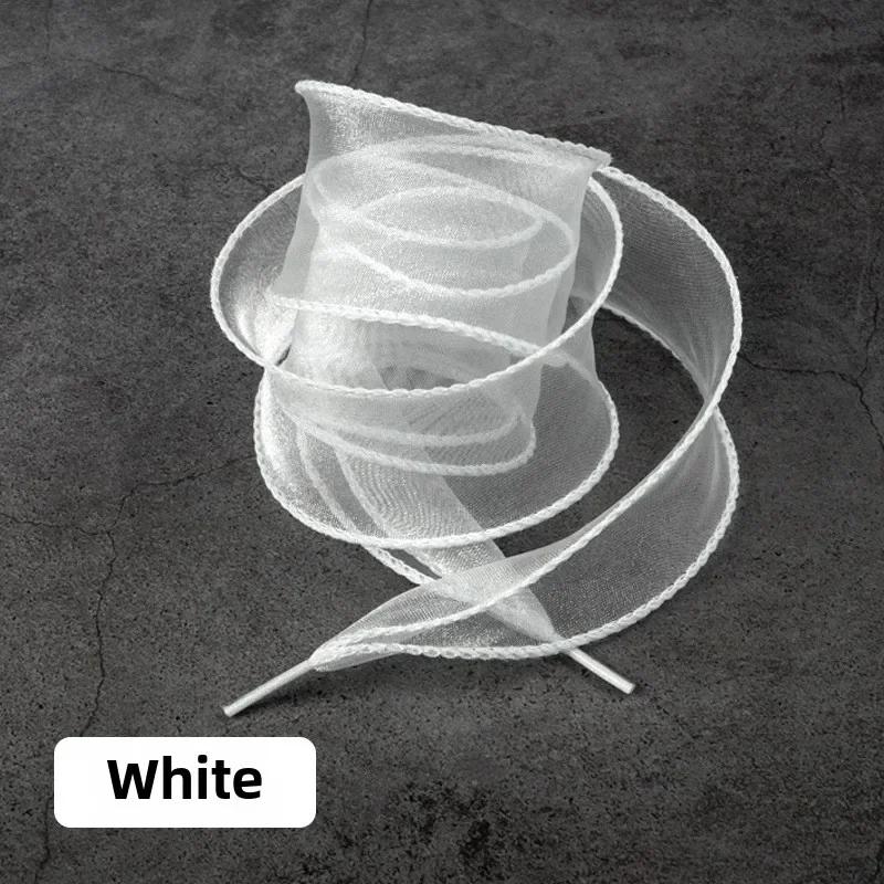 Mode Chiffon Garn Schnürsenkel 4cm Breitere Flache Seide Schnürsenkel Sneakers Seil Schnürsenkel für Schuhe 100/120/140/160CM Schuhzubehör