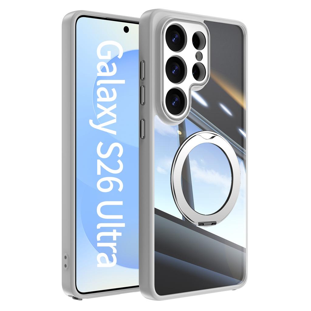 Coque Étui avec Support Anneau Magnétique Pour Samsung Galaxy A57 A37 A17 A56 A36 A26 A16 A06 5G S23 S24 Plus S25 FE Edge S26 Ultra Hybride TPU+PC Coque Arrière Transparente