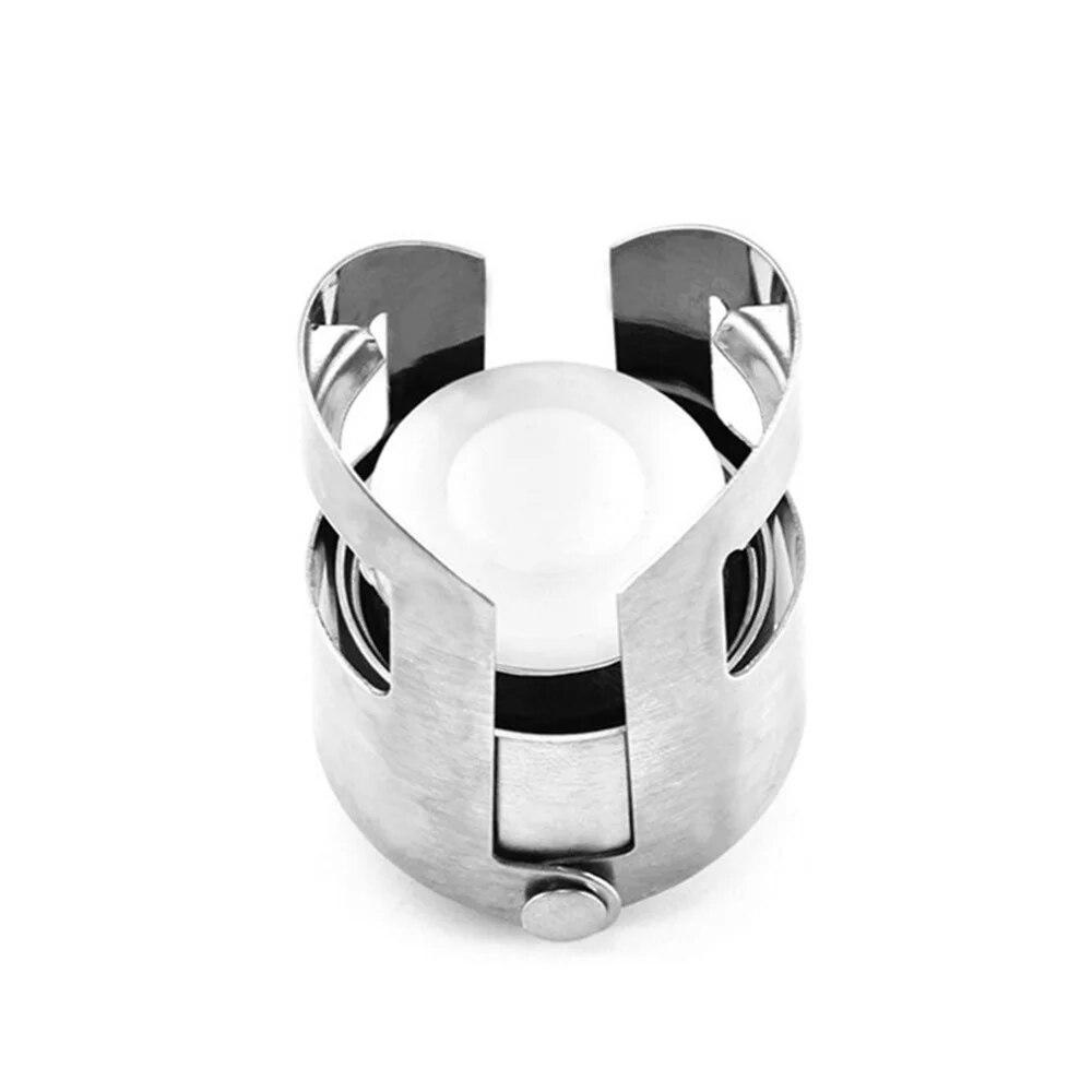 Stainless Steel Sparkling Wine Stopper Double Button Champagne Stopper for Home and Bars Bubble Fizzy Bottles from 15-20mm