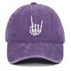 Embroidery Skeleton Hand Pattern Cotton Baseball Cap Low Profile Snap Back Trucker Dad Hat for Men And Women