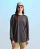 Leijibi [Set] Dry-Cooling Oversized Long-Sleeve Rash Guard + Swimsuit Shorts Set M Dark Gray