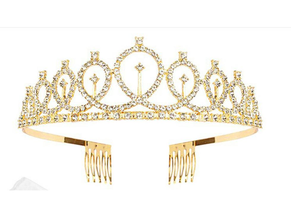Korean Rhinestone Crown Tiara: Bridal Jewelry Princess Alloy Hairpiece for Evening Party or Birthday