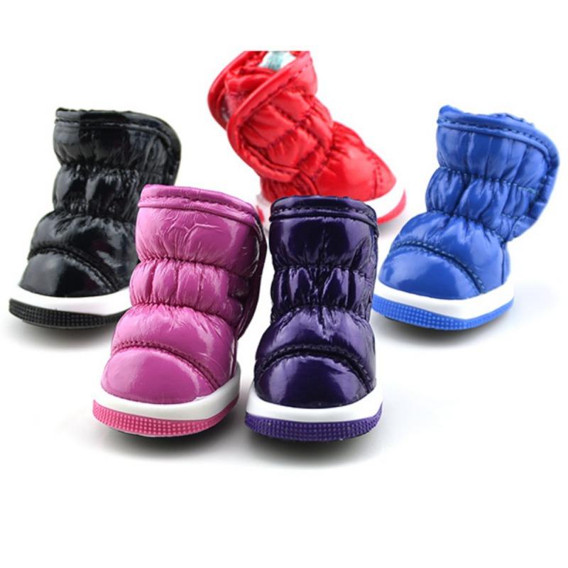 Herbst Winter Haustier Hundeschuhe Für Kleine Hunde Warme Fleece Welpen Haustierschuhe Wasserdichte Hundeschneestiefel Chihuahua Yorkie Stiefel