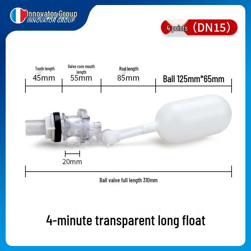 Adjustable Plastic Float Valve for Household Water Tank, Fish Tank, Glass Water Tower, Pond, and Car Wash.