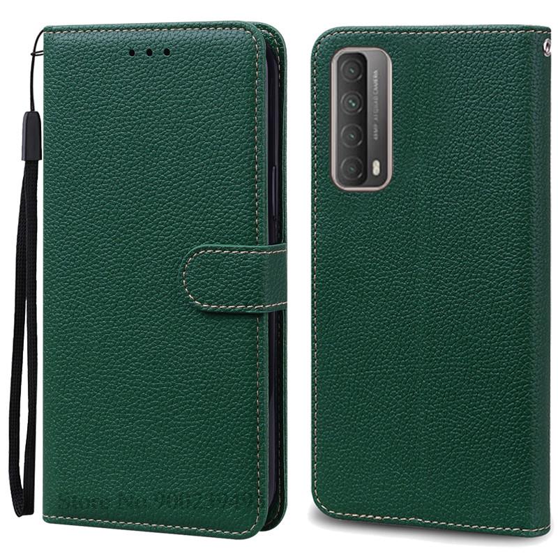 

Чохол для Huawei P Smart 2021 PPA-LX1 PPA-LX2, шкіряний чохол-гаманець із відкидною кришкою для Huawei P Smart 2021, чохол, що закриває корпус Huawei P Smart 2021 темно-зелений колір