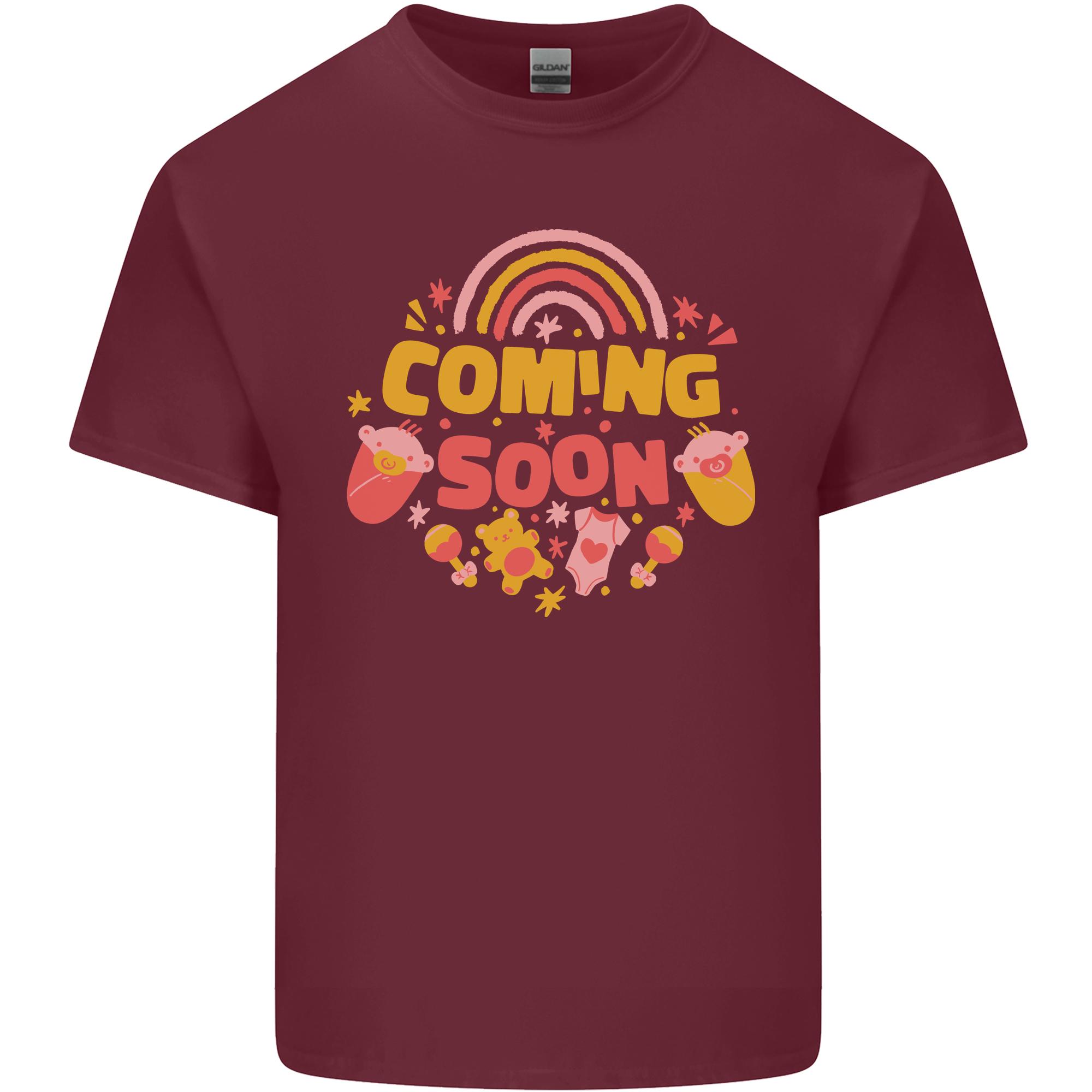 Coming Soon New Baby Pregnancy Pregnant Unisexs Light Cotton TShirt S