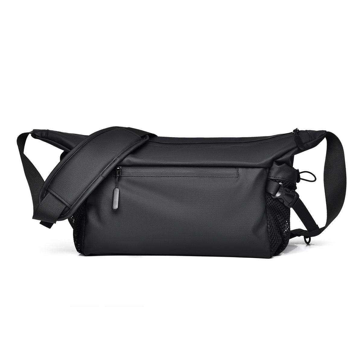

Street Men s Shoulder Bag Large Capacity Waterproof Crossbody Bag Couple Fashion Casual Postman Bag чёрный