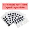 Car Remote Key Crystal  Sticker 14MM E-poxy for BMW/Nissan/Ford/To-yota Automotive Interior Stickers