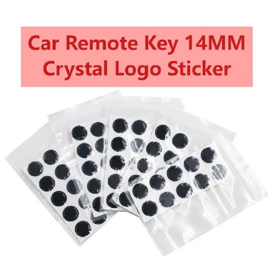 Car Remote Key Crystal Sticker 14MM E-poxy for BMW/Nissan/Ford/To-yota Automotive Interior Stickers
