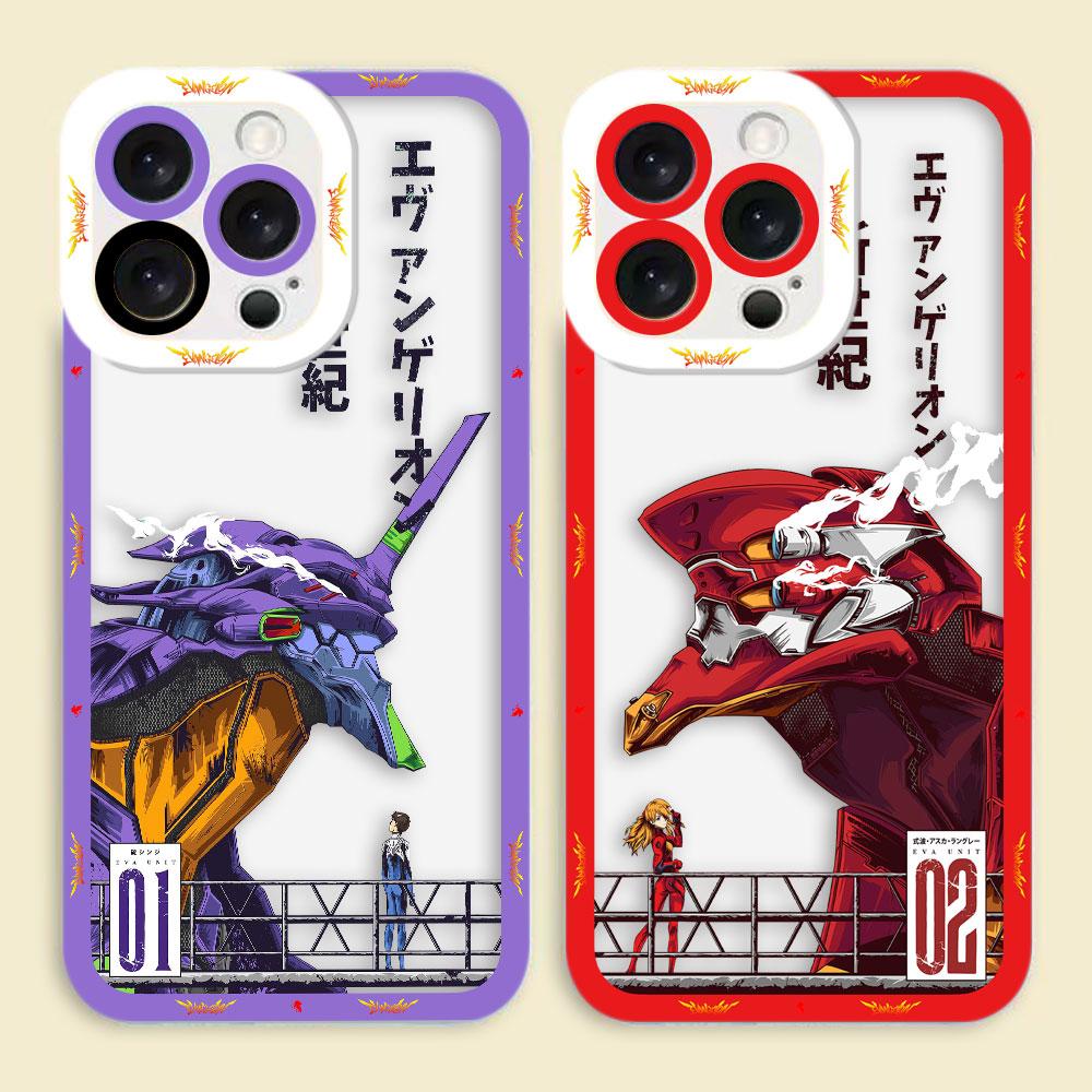 New E-Evangelion Mecha Clear Phone Case For Infinix TECNO POVA 2 4 3 5 SMART 6 7 8 NOTE 10 11 12 30 30I 40 50 CAMON 19 20 Cover