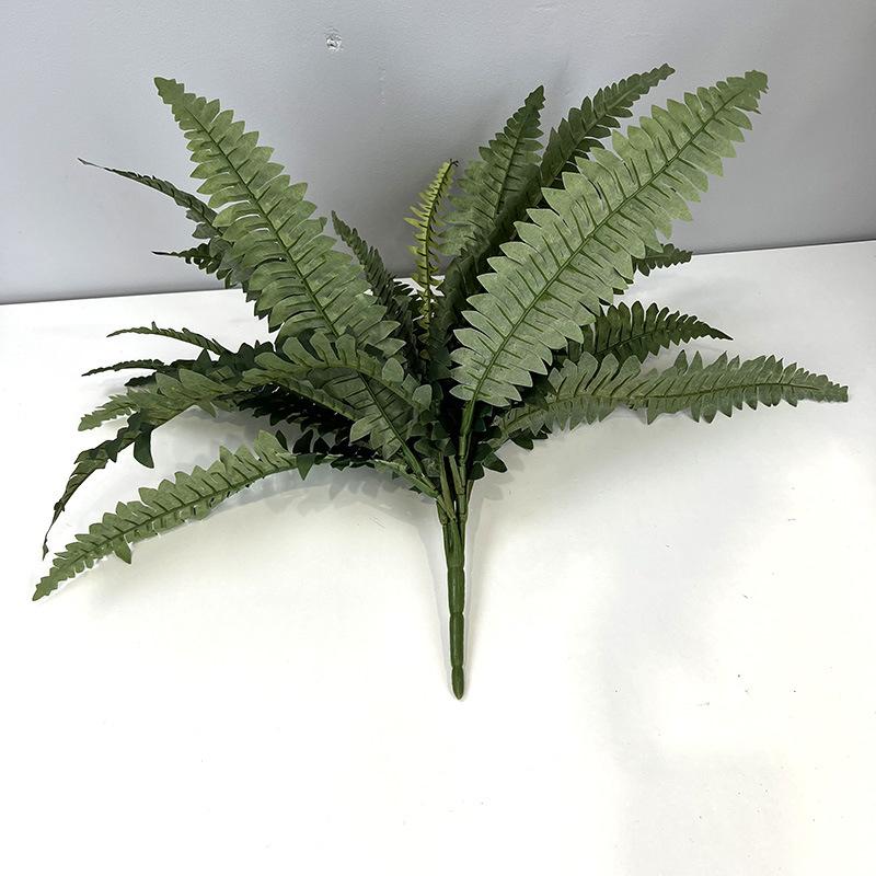 

Simulated Fern Plants Persian Grass Leaves Plastic Artificial Green Plant Walls Decorative Gardens Indoor Outdoor Shop Windows 1pc зелёный