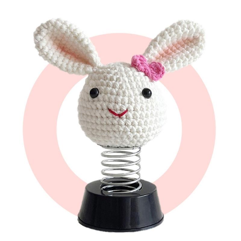 Car Decoration Knitted Animal Pattern Dashboard Decoration Accessory Crochet Decors Car Interior Ornament Wobble Figure
