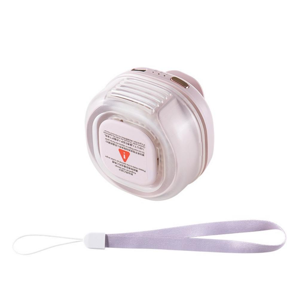 360° Rotatable Bladeless Neck Fan 3 Speeds Hanging Waist Fan Small Clip-On Waist Fan Travel Use