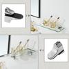 4Pcs Adjustable Wood/Glass Shelf Bracket Wall Mount Zinc Alloy Shelf Holder Support Glass Layer Clamp Anti-Slip Partition Clamps