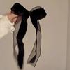 1PC Black Velvet Large Bow Knot Hairpin Spring Clip for Women Girls Satin Bow Hair Ties Duckbill Hair Clips Female Hair Accessories