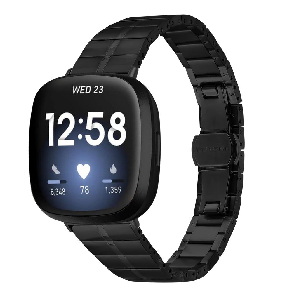Für Fitbit Versa 4/Sense 2 Edelstahl Uhrenarmband Ersatz