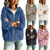 Dameskleur Corduroy Jas met Capuchon voor Casual Dagelijks Gebruik