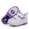 New Runaway Shoes Double Wheel Pulley Shoes Boys Children with Wheels Shoes Girls Skates Adult Deformation Shoes