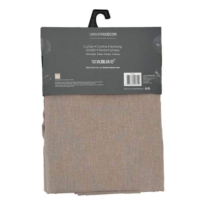 Paire de rideaux tamisant à œillets Effet Lin "Moonlight" Taupe